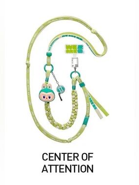 ⚽️ LABUBU (The Monsters) x FIFA💚CENTER OF ATTENTION🩵Long Lanyard 🟥POP MART🆕NWT